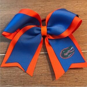 Gator Vibrant Blue and Orange Hair Bow